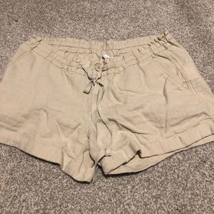 Khaki flowy shorts